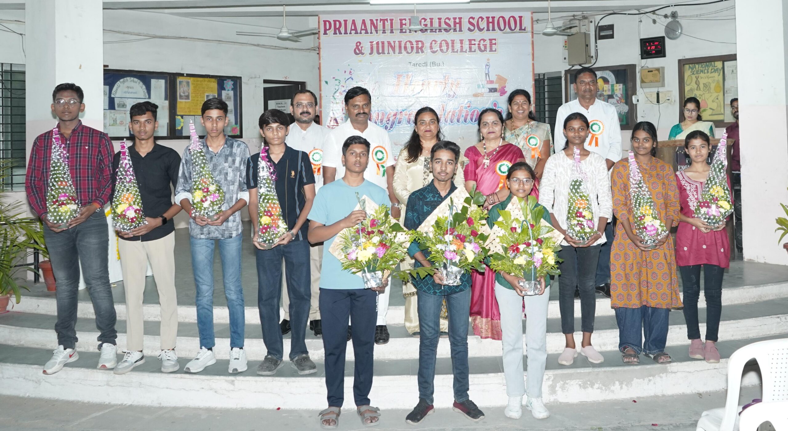 प्रिआंती इंग्लिश स्कूल अँड ज्युनिअर कॉलेजची 100 टक्के निकालाची परंपरा कायम